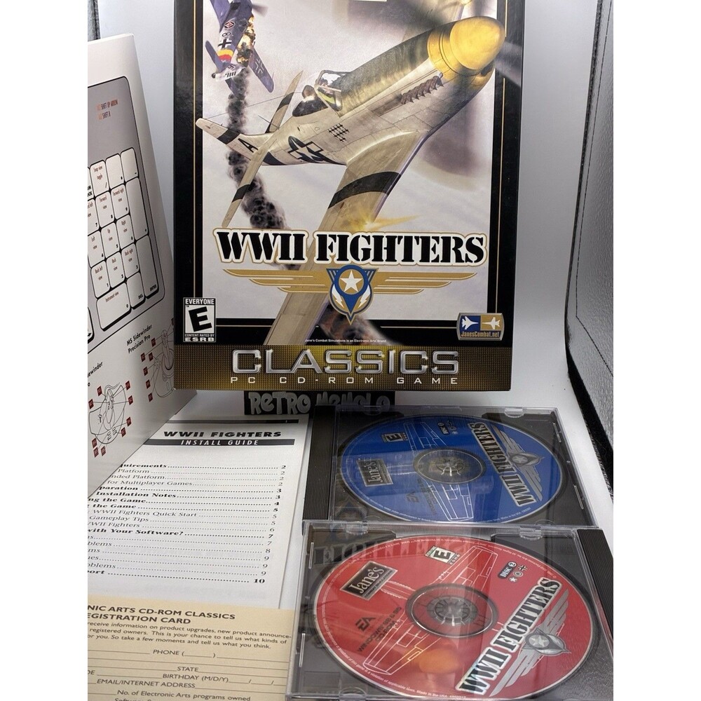 Jane's WWII Fighters PC 1998 Big Box PC Game + Inserts